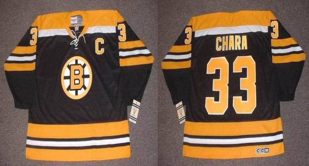 2019 Men Boston Bruins #33 Chara Black CCM NHL jerseys->boston bruins->NHL Jersey